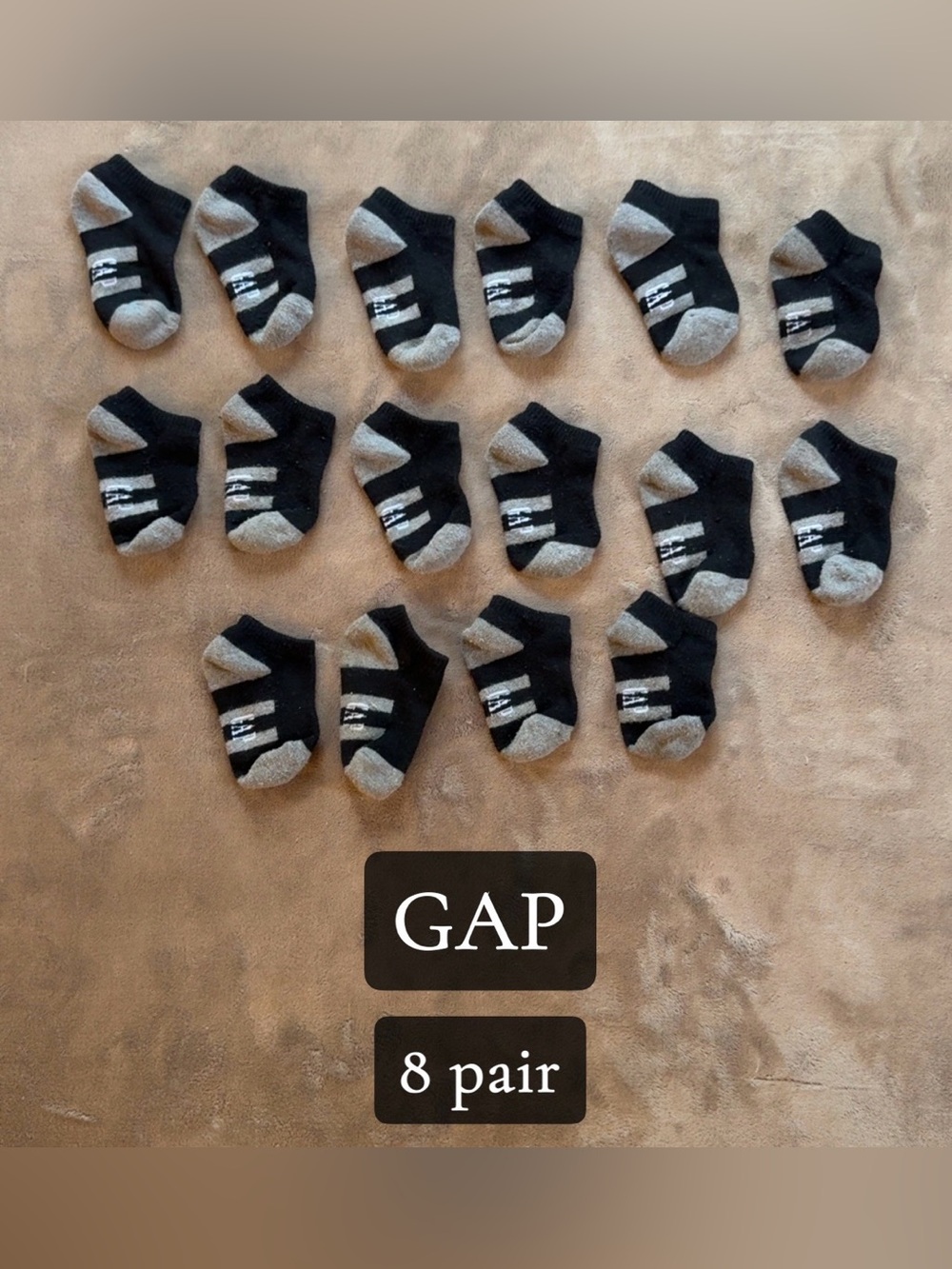 GAP Men’s Black & Gray No-Show Athletic Socks - 8 Pairs
